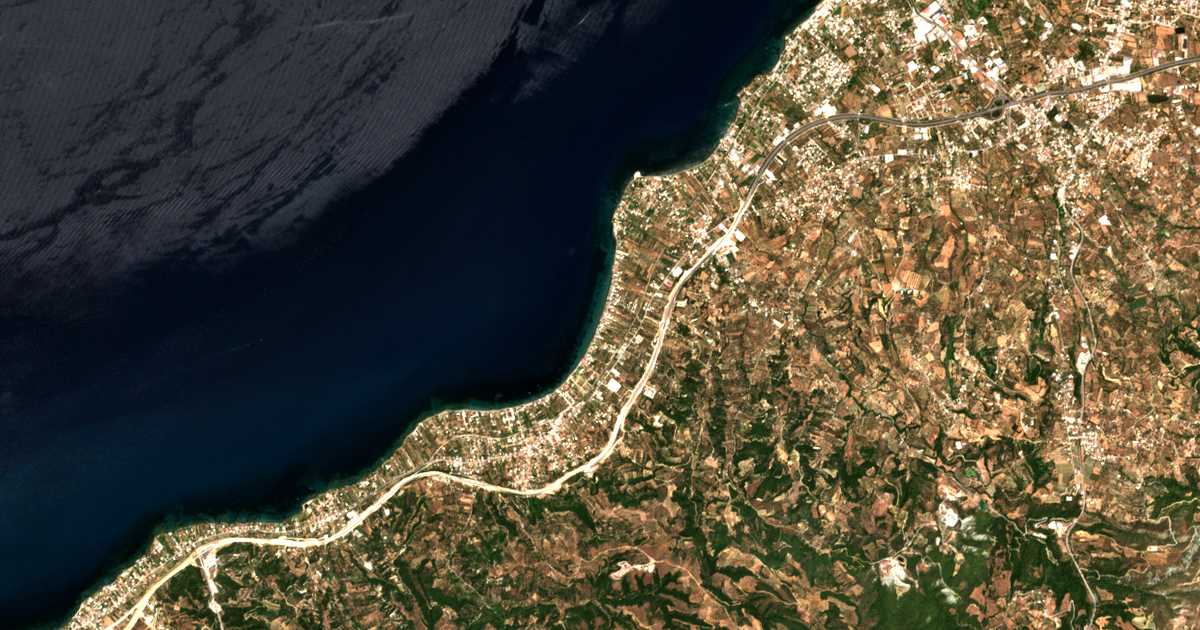 Mapa por satélite de Monodéndrion