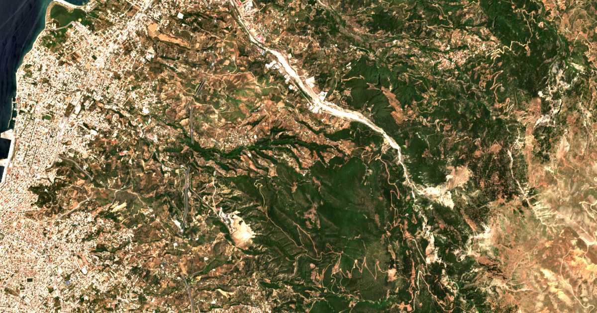 Mapa por satélite de Bálas