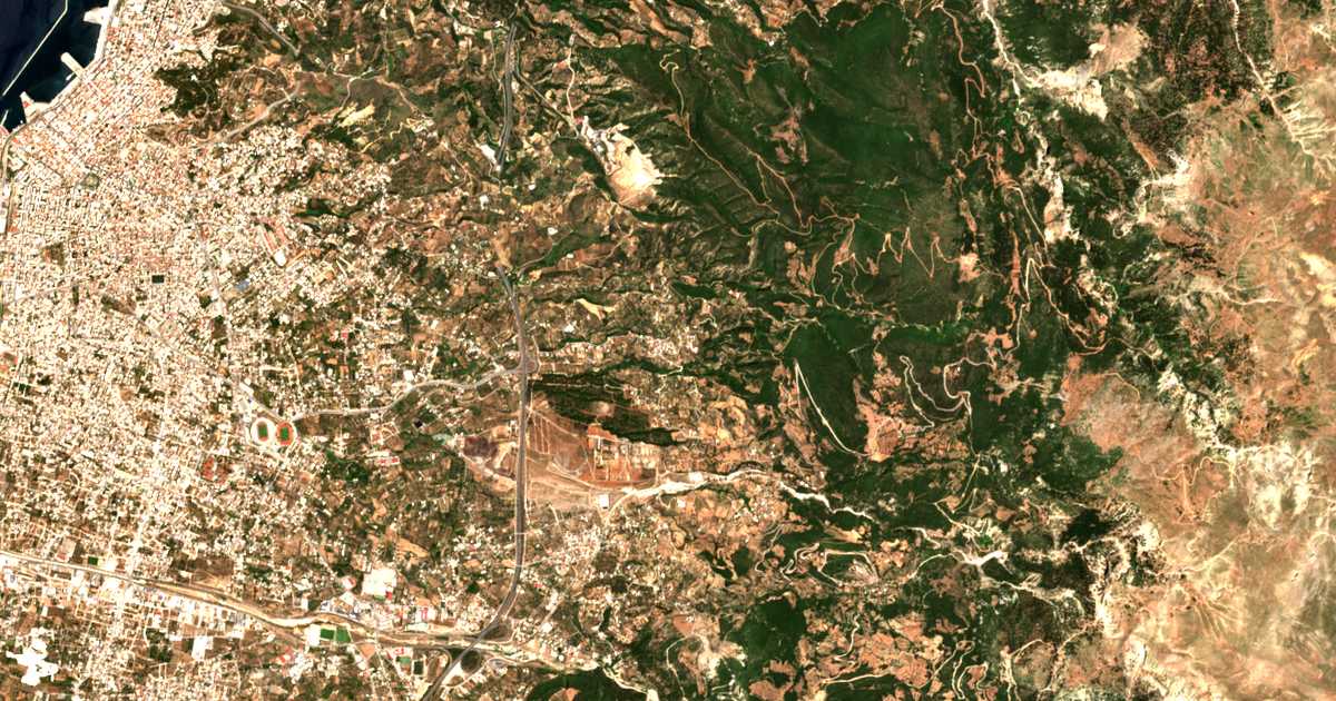 Mapa por satélite de Romanós