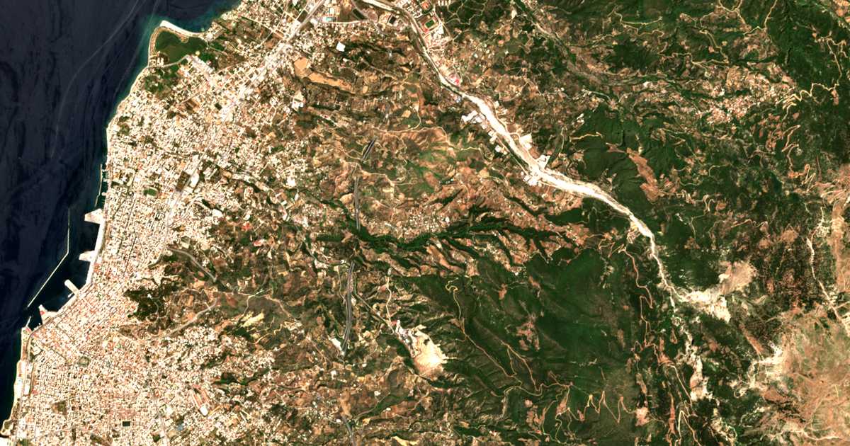 Mapa por satélite de Skióessa