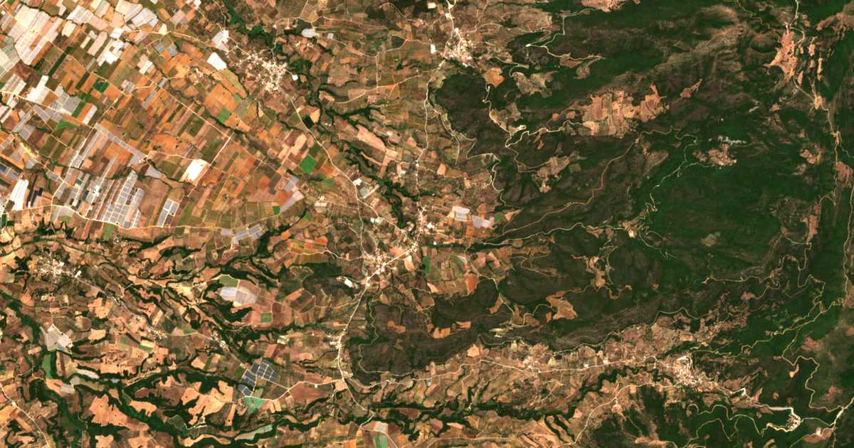 Mapa por satélite de Matarágka