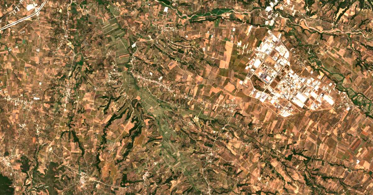 Mapa por satélite de Thomaíika