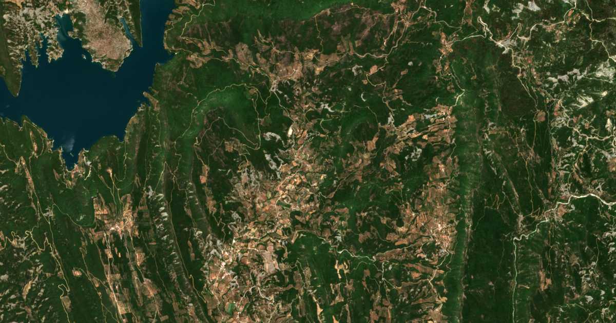 Mapa por satélite de Kelanítis
