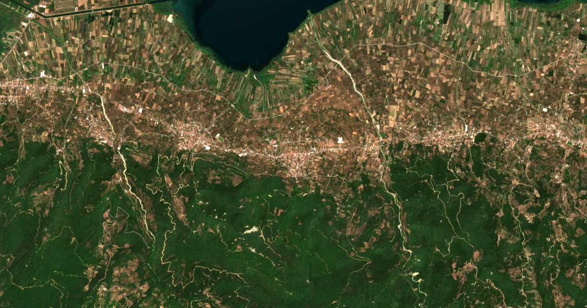 Mapa por satélite de Matarágka