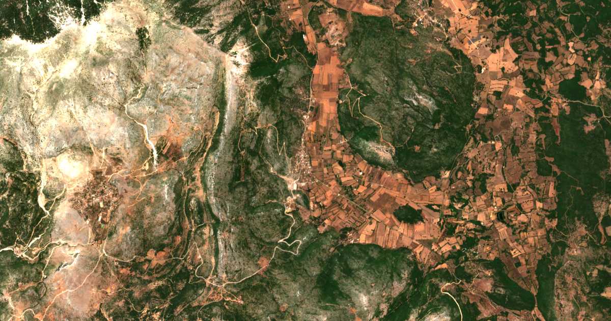 Mapa por satélite de Aetós