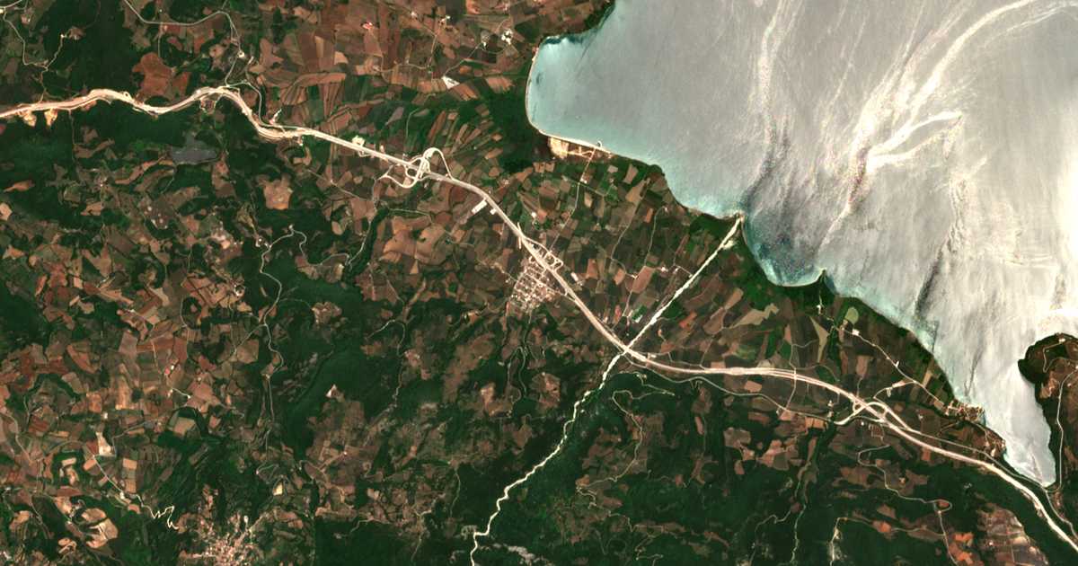 Mapa por satélite de Drymós