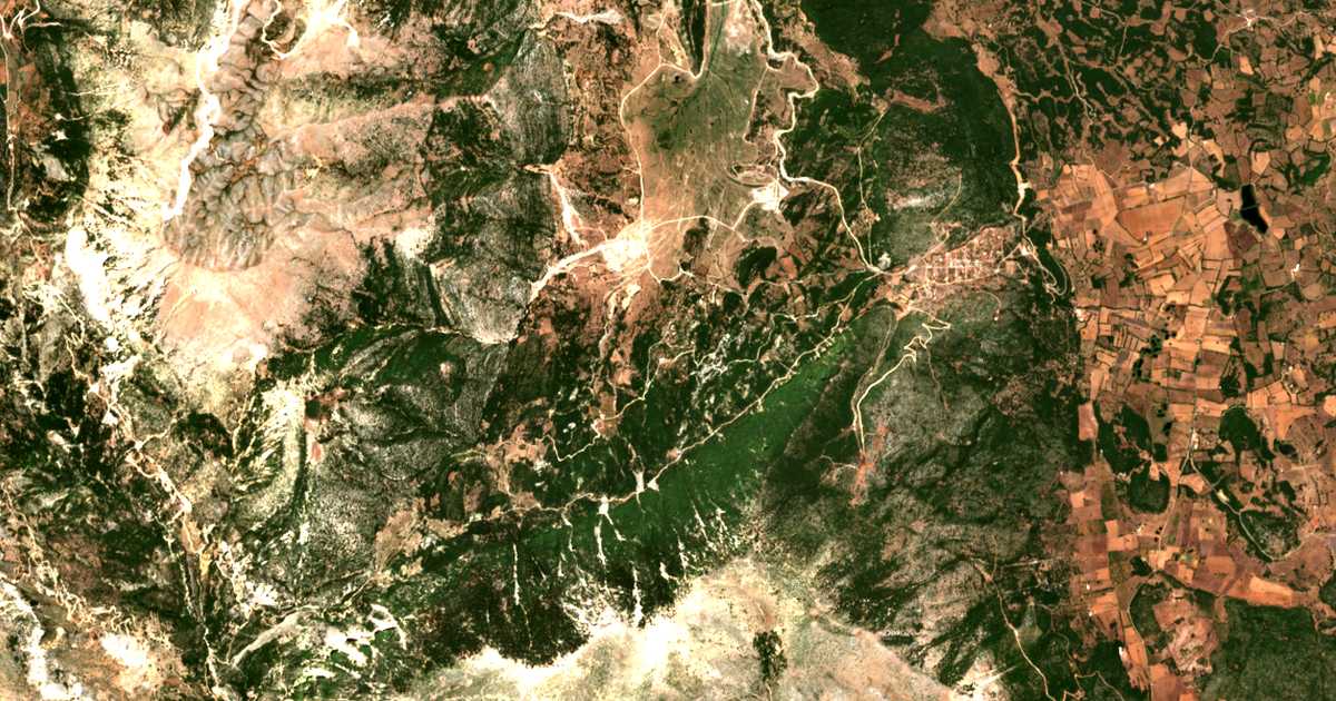 Mapa por satélite de Kompotí
