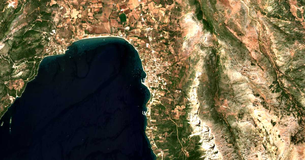 Mapa por satélite de Pálairos