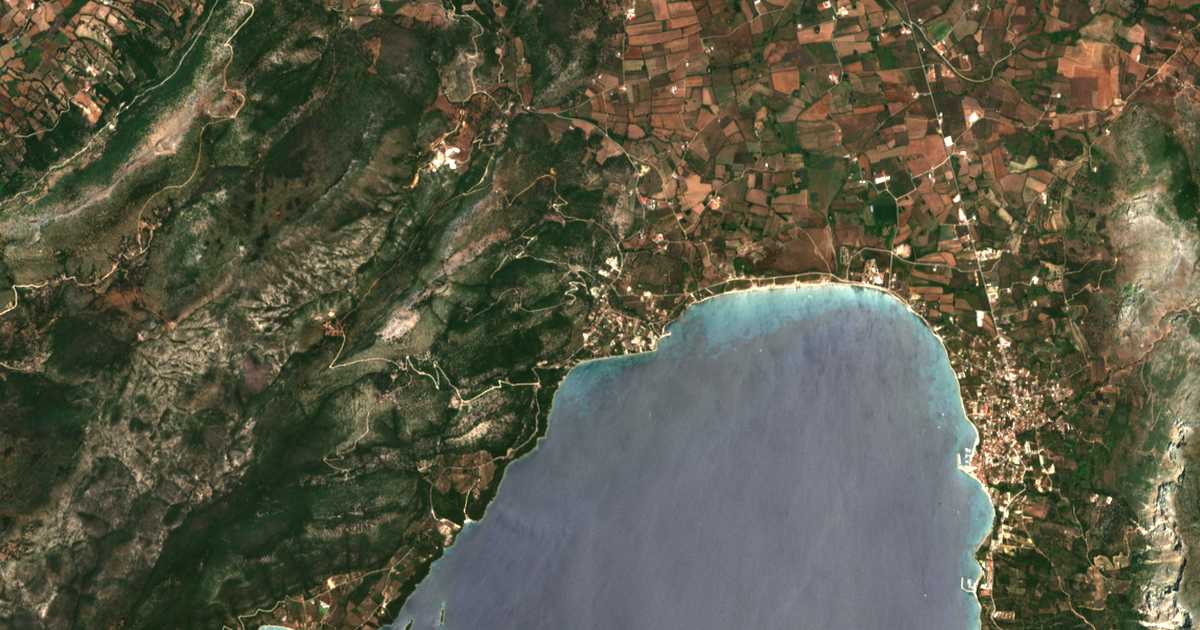 Mapa por satélite de Pogoniá