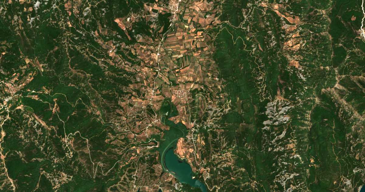 Mapa por satélite de Amorgianoí