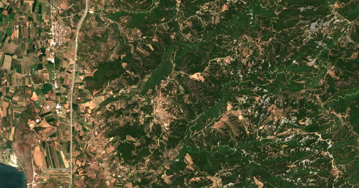 Mapa por satélite de Ampelákion