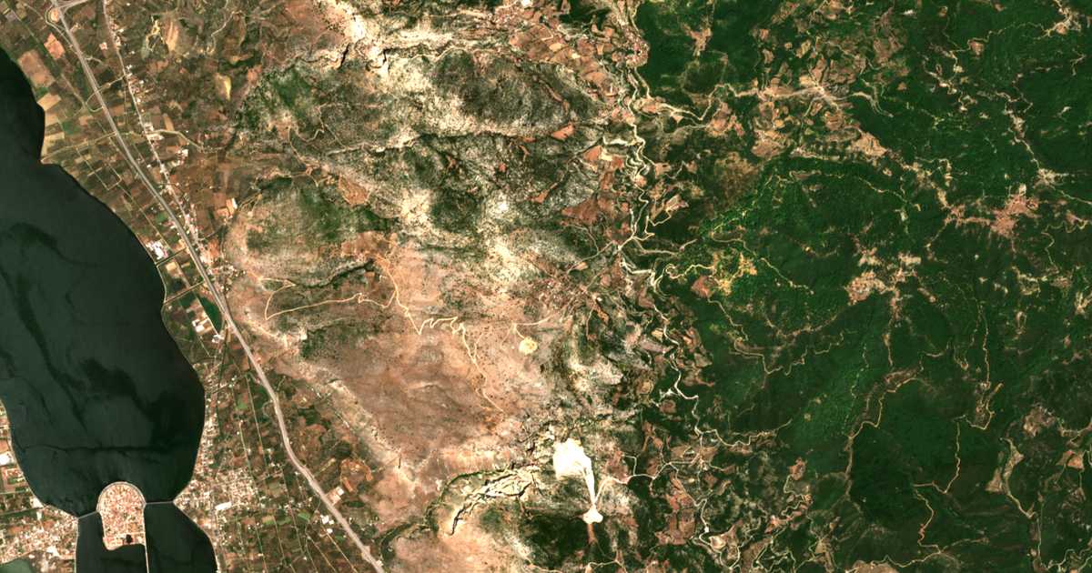 Mapa por satélite de Áno Moúsoura
