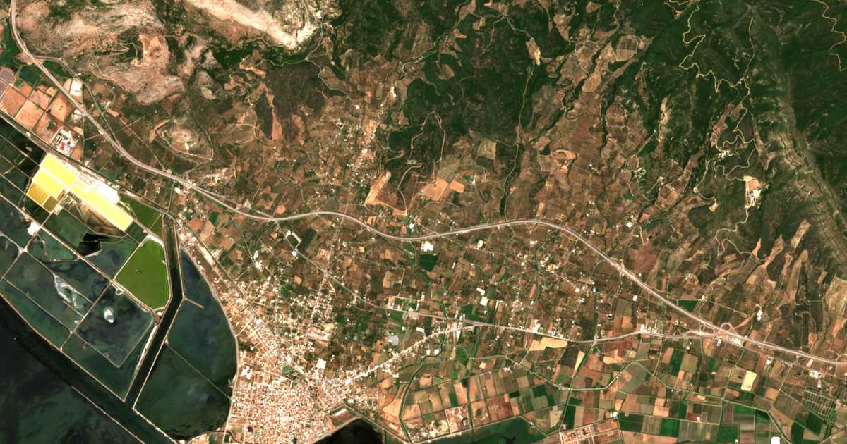 Mapa por satélite de Trelágkatha