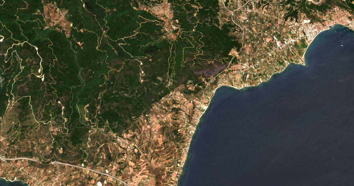 Mapa por satélite de Áno Platanítis