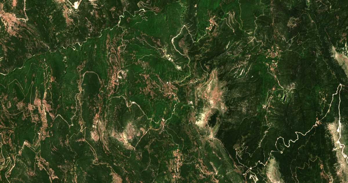 Mapa por satélite de Pokísta
