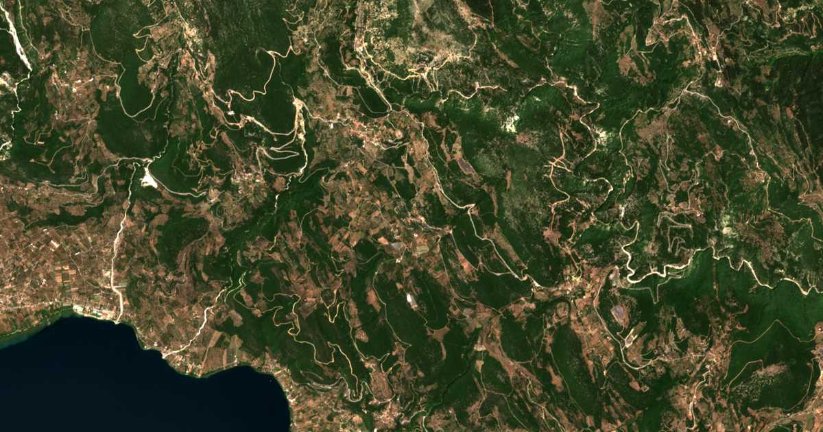 Mapa por satélite de Lefkón