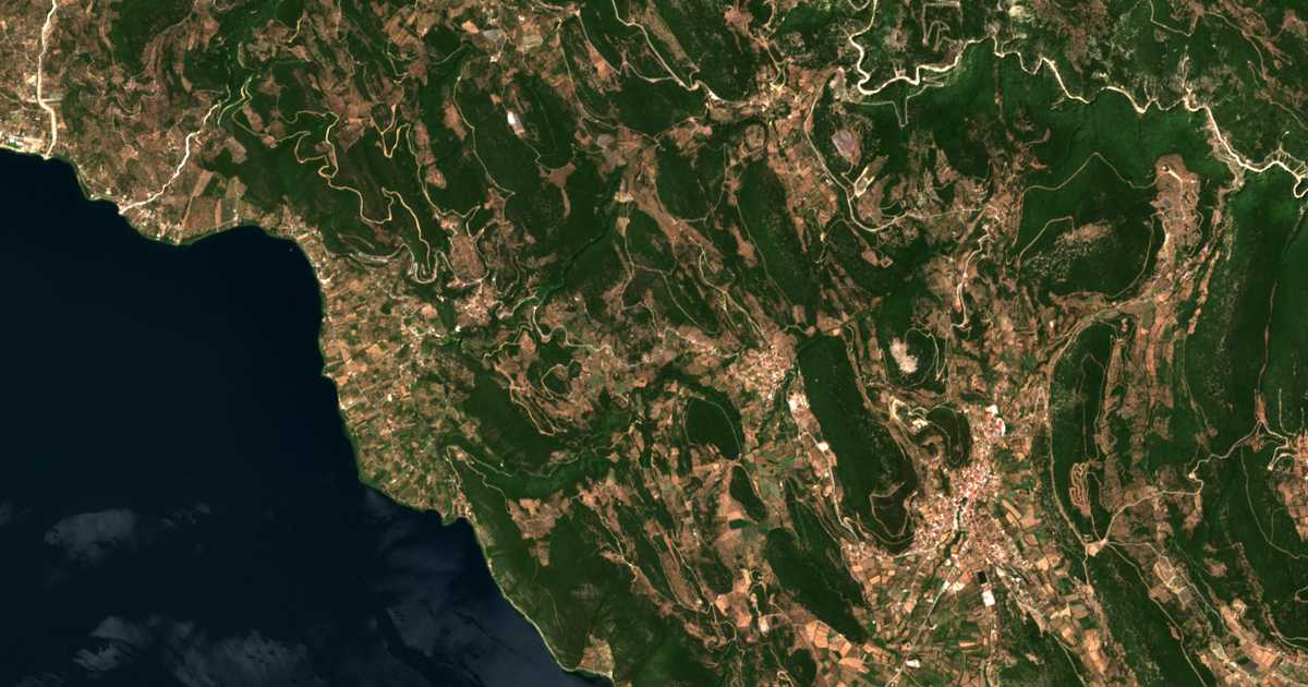Mapa por satélite de Pournára