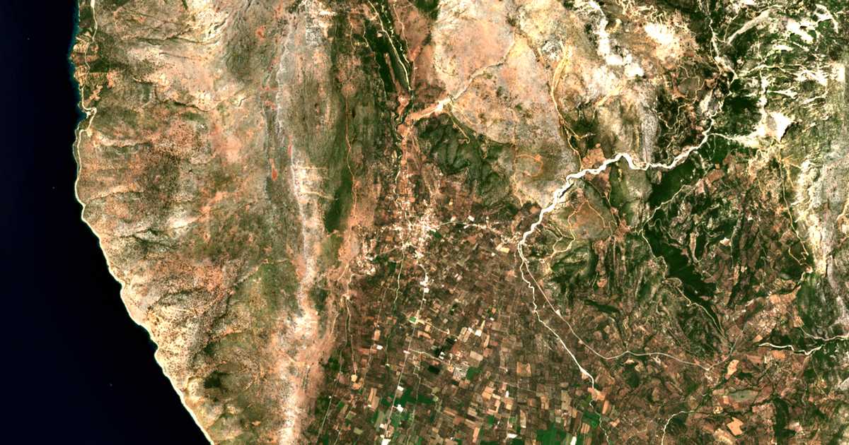 Mapa por satélite de Kandíla