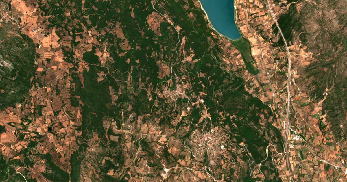 Mapa por satélite de Pappadátos