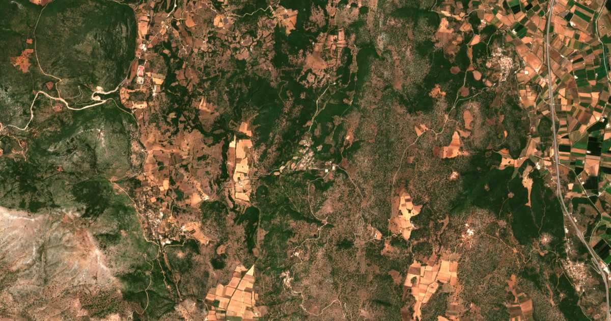 Mapa por satélite de Pródromos