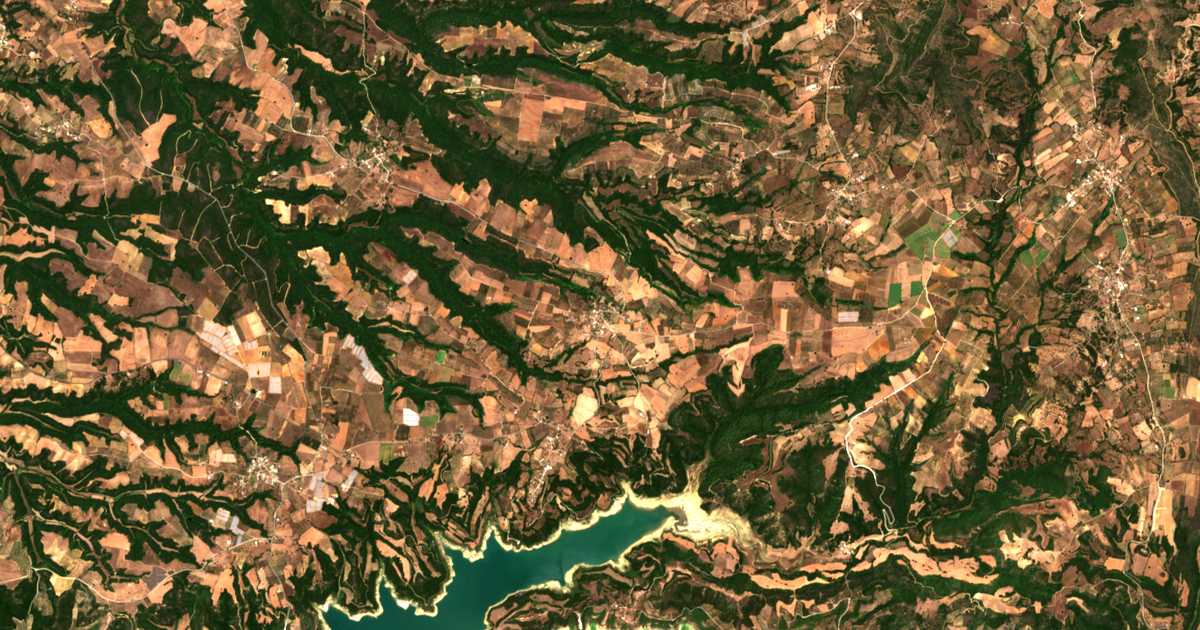 Mapa por satélite de Dáfni