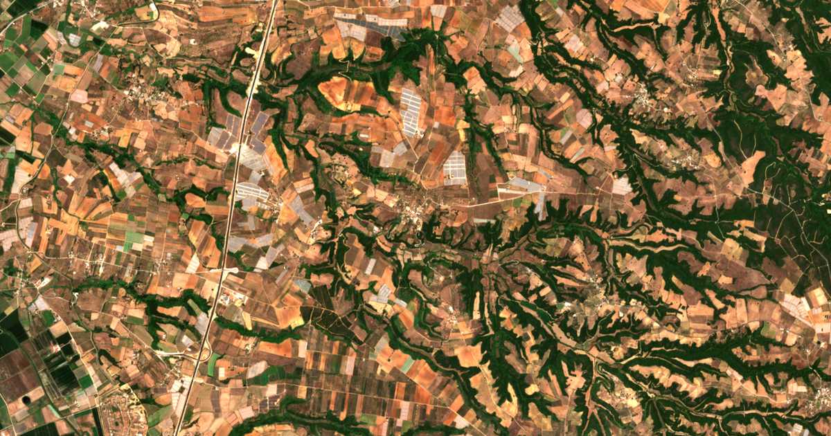 Mapa por satélite de Mélissa