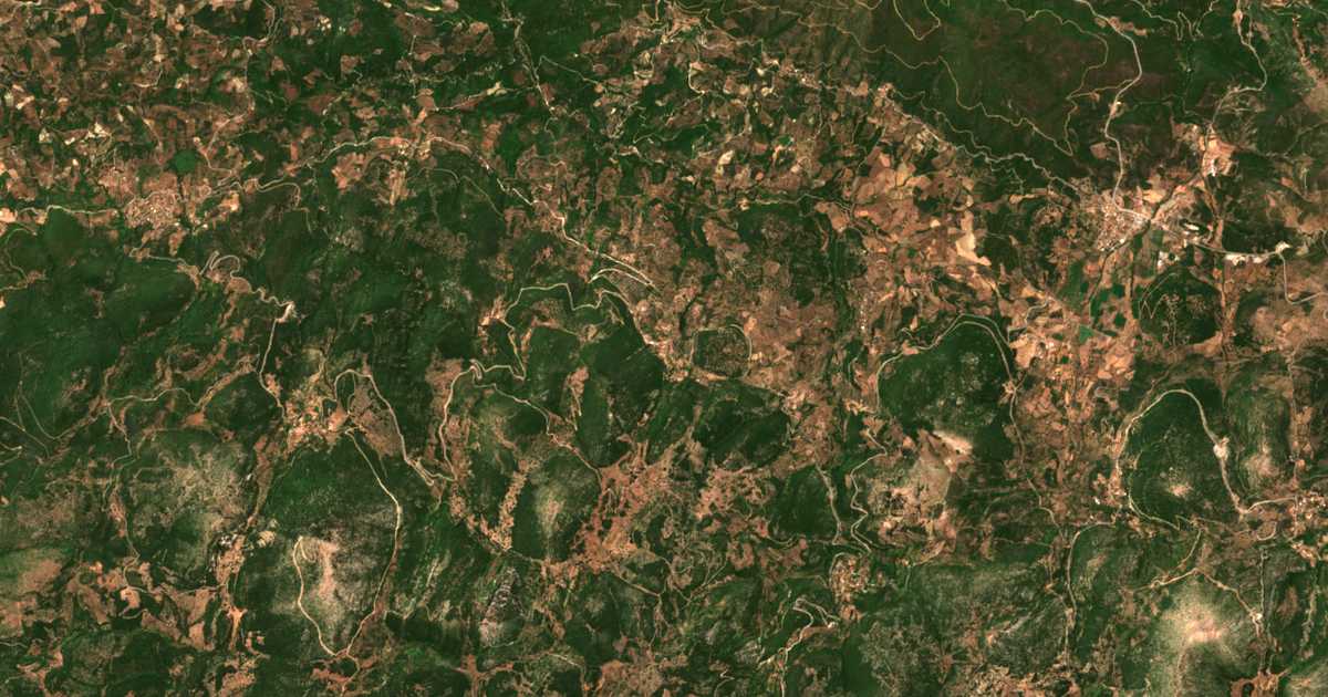 Mapa por satélite de Vrestón