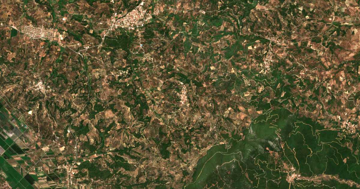 Mapa por satélite de Vrína