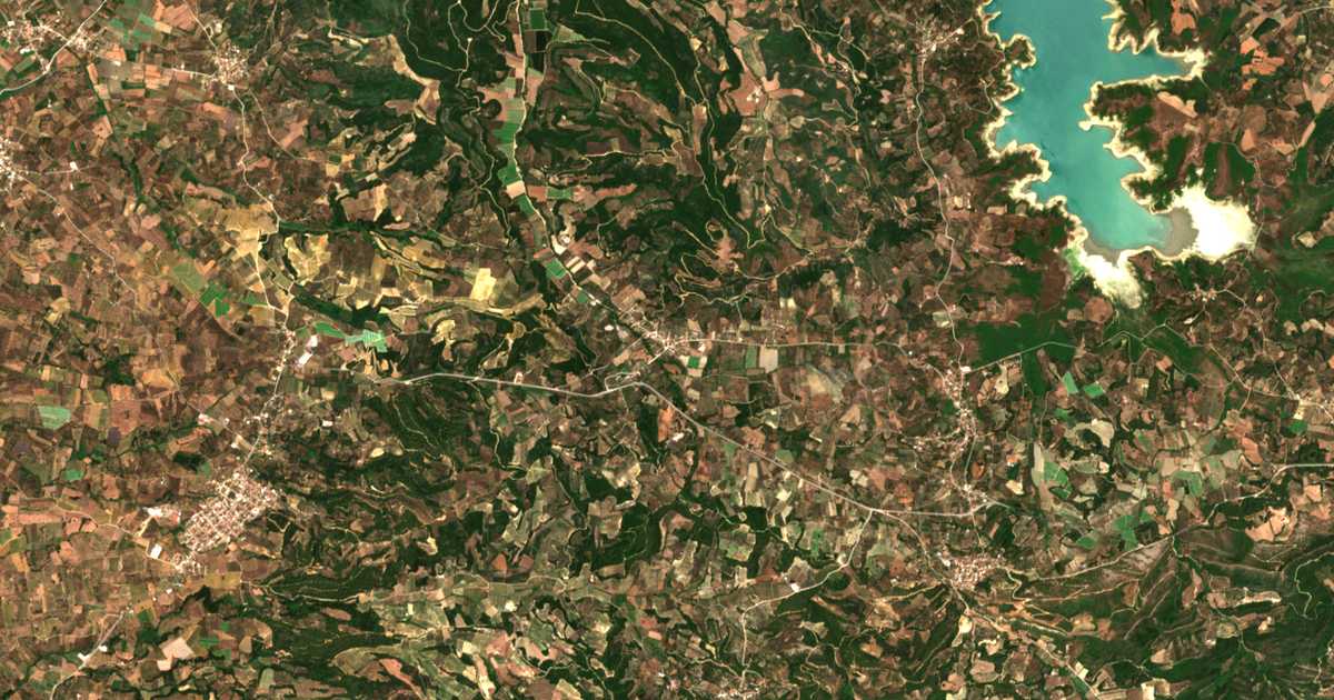 Mapa por satélite de Dáfni