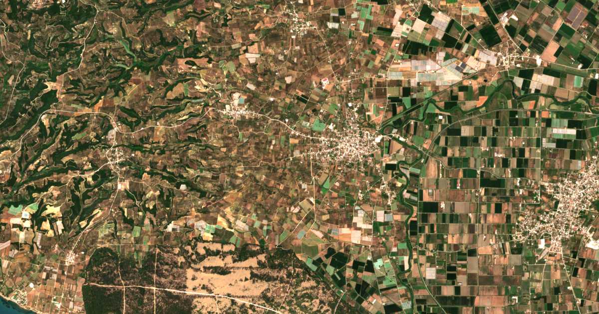 Mapa por satélite de Vatiónas