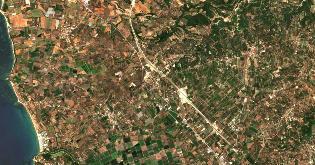 Mapa por satélite de Chanákia
