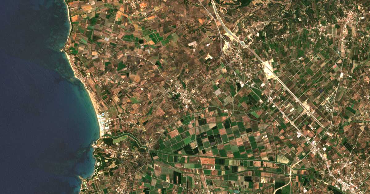 Mapa por satélite de Myrtéa