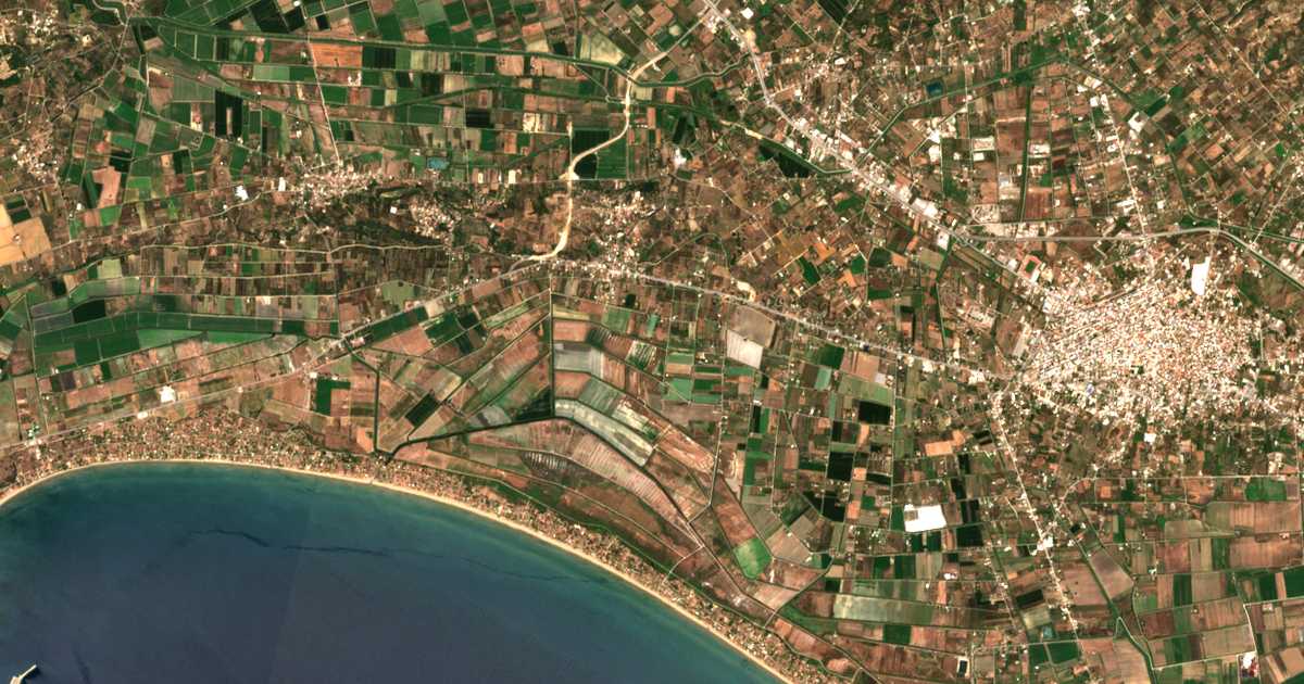 Mapa por satélite de Palátas