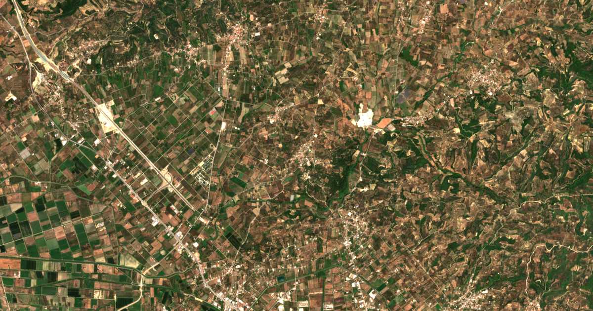 Mapa por satélite de Prásinon