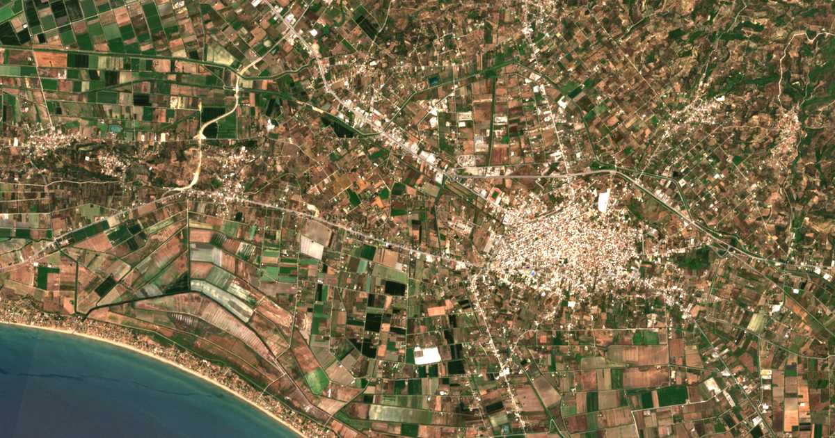 Mapa por satélite de Traganó