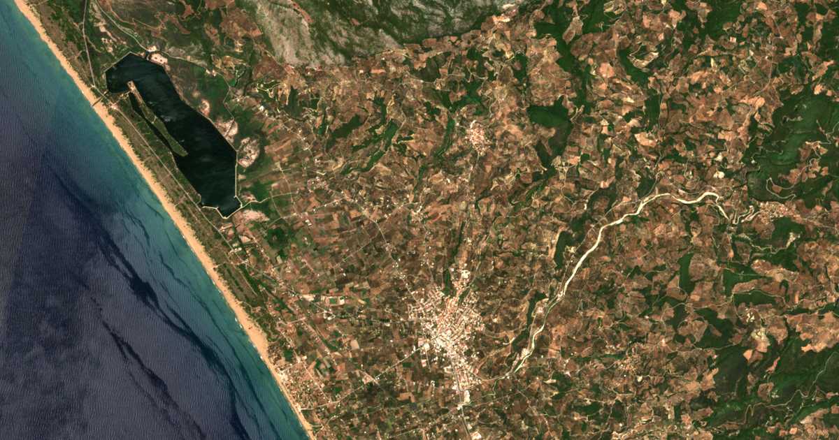Mapa por satélite de Káto Xirochóri