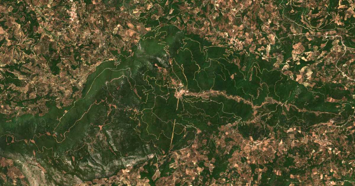 Mapa por satélite de Smérna