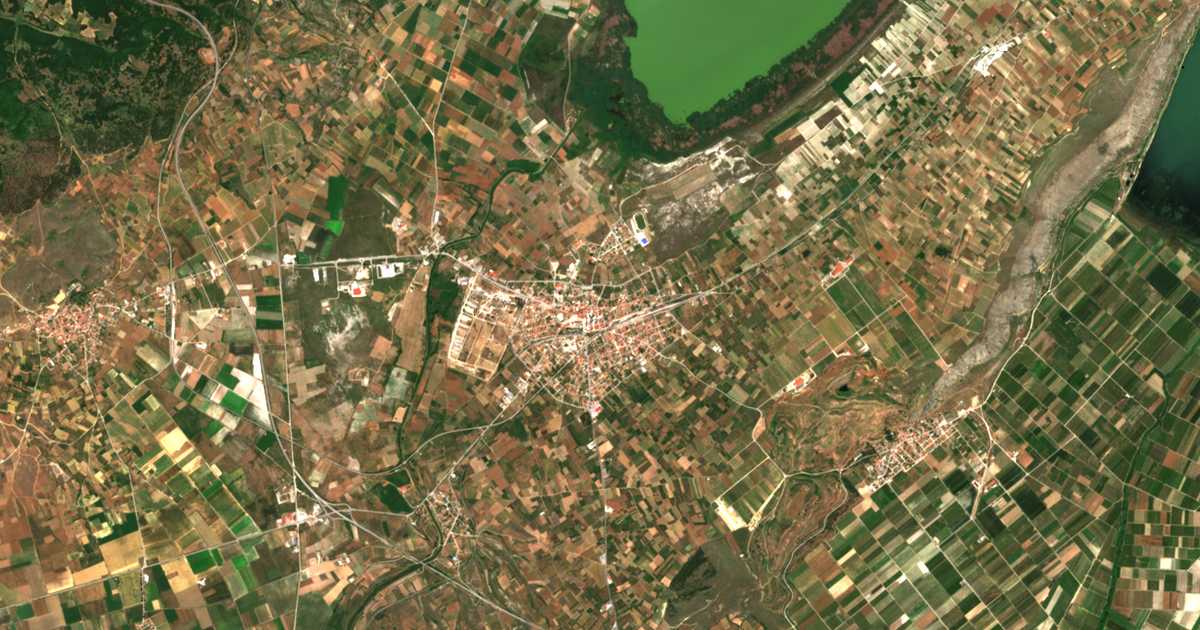 Mapa por satélite de Amindeo