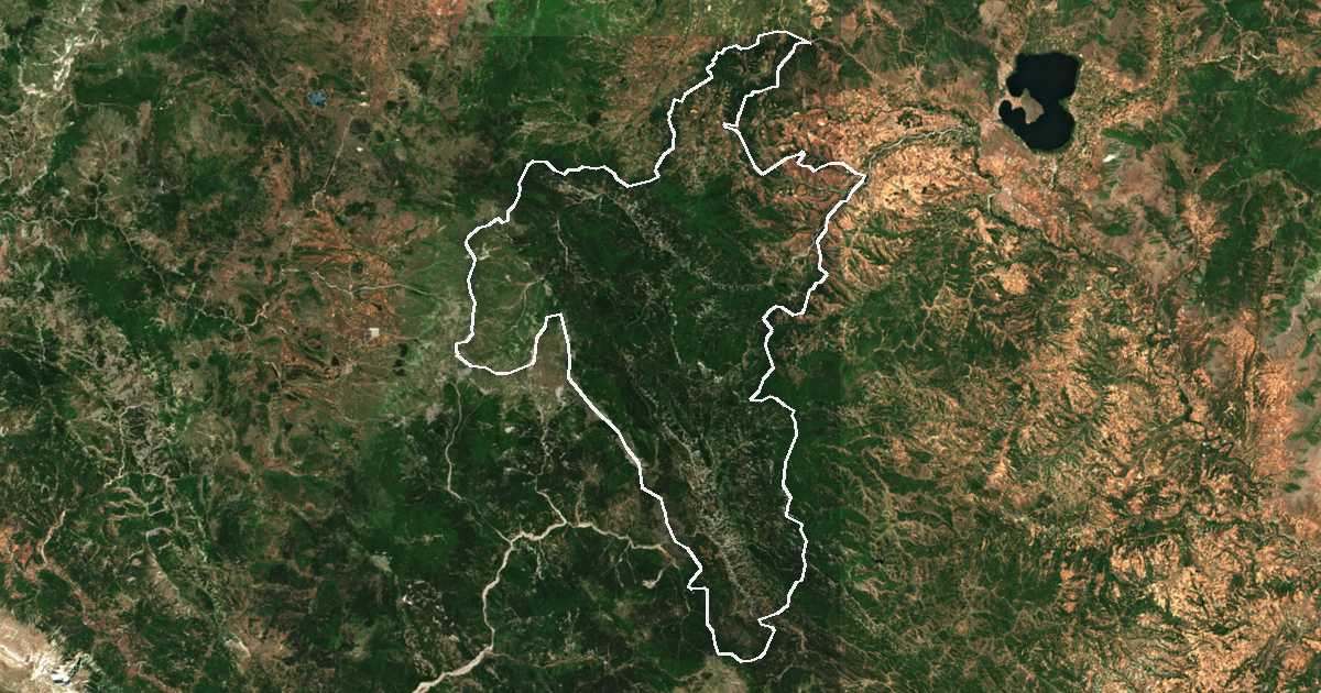 Imagen de satélite con el límite trazado: Municipalidad de Nestorio