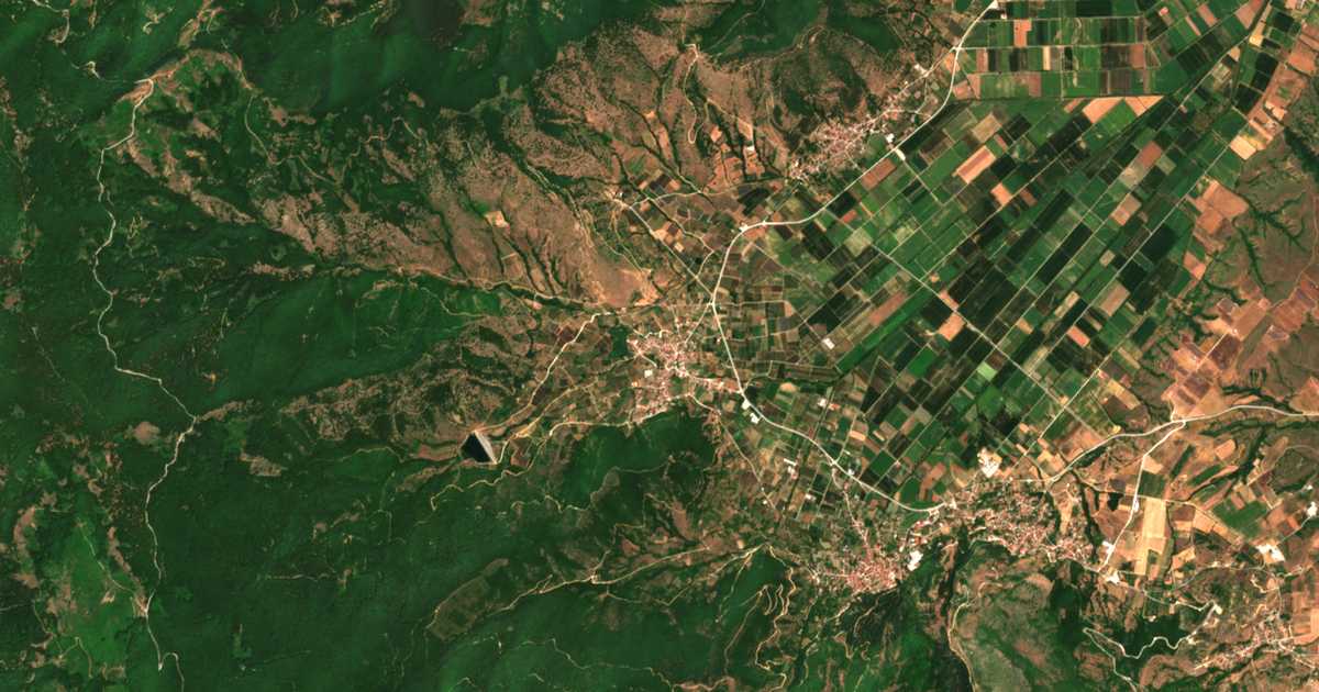 Mapa por satélite de Milochórion