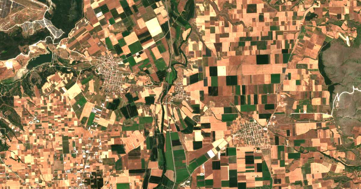 Mapa por satélite de Pentávrysos