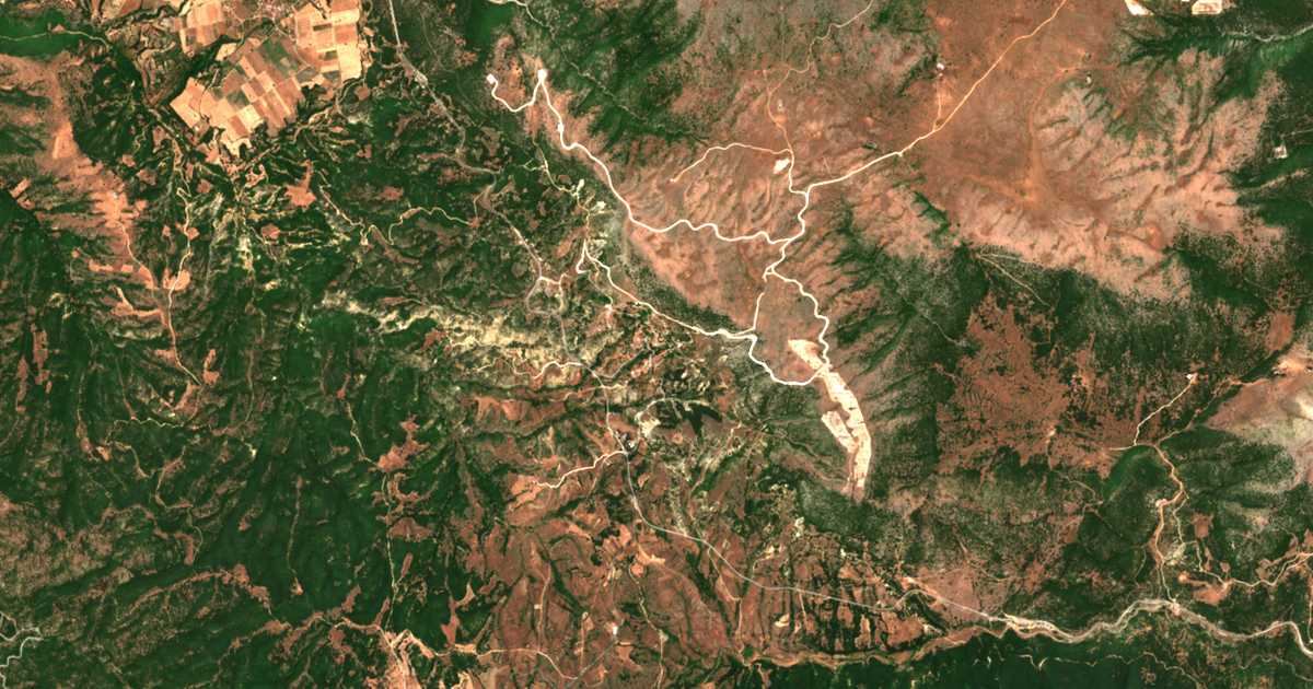 Mapa por satélite de Metaxás