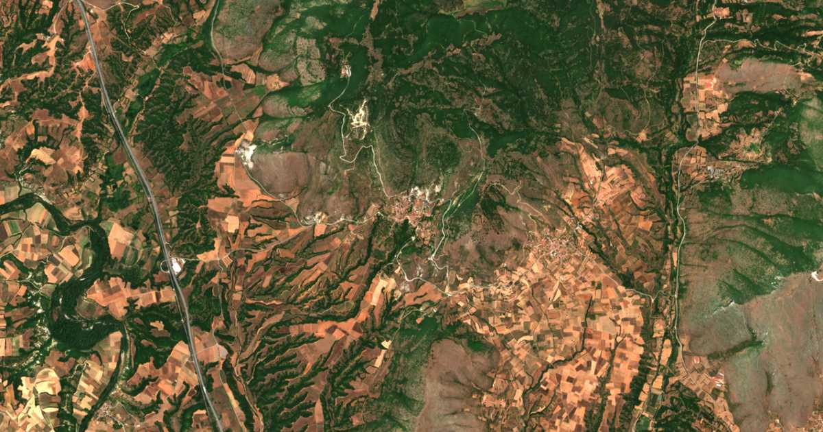 Mapa por satélite de Dryóvounon