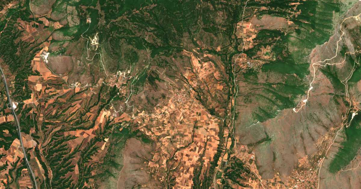 Mapa por satélite de Pelekános