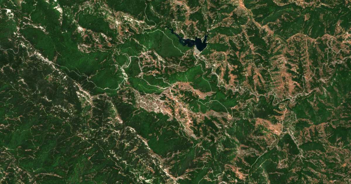Mapa por satélite de Pentálofos
